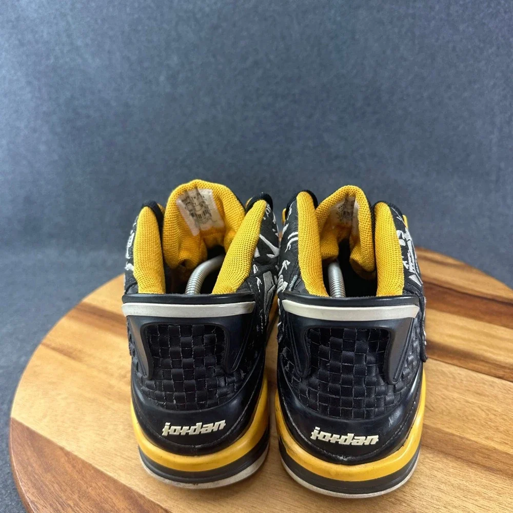 Jordan Dub Zero Black Varsity Maize Etched Sneakers 311046-071 Mens 12 2008